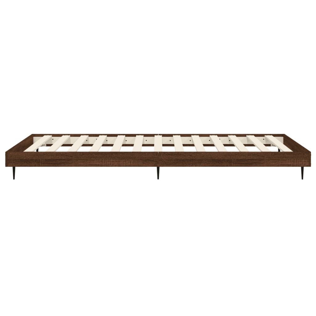 Cadre de lit sans matelas chêne marron 90x190cm bois ingénierie