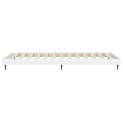 Cadre de lit sans matelas blanc 75x190 cm bois d'ingénierie