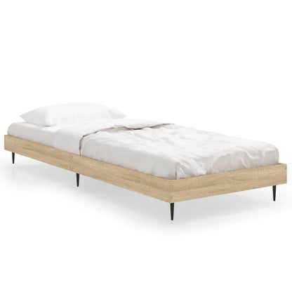 Cadre de lit sans matelas chêne sonoma 75x190 cm