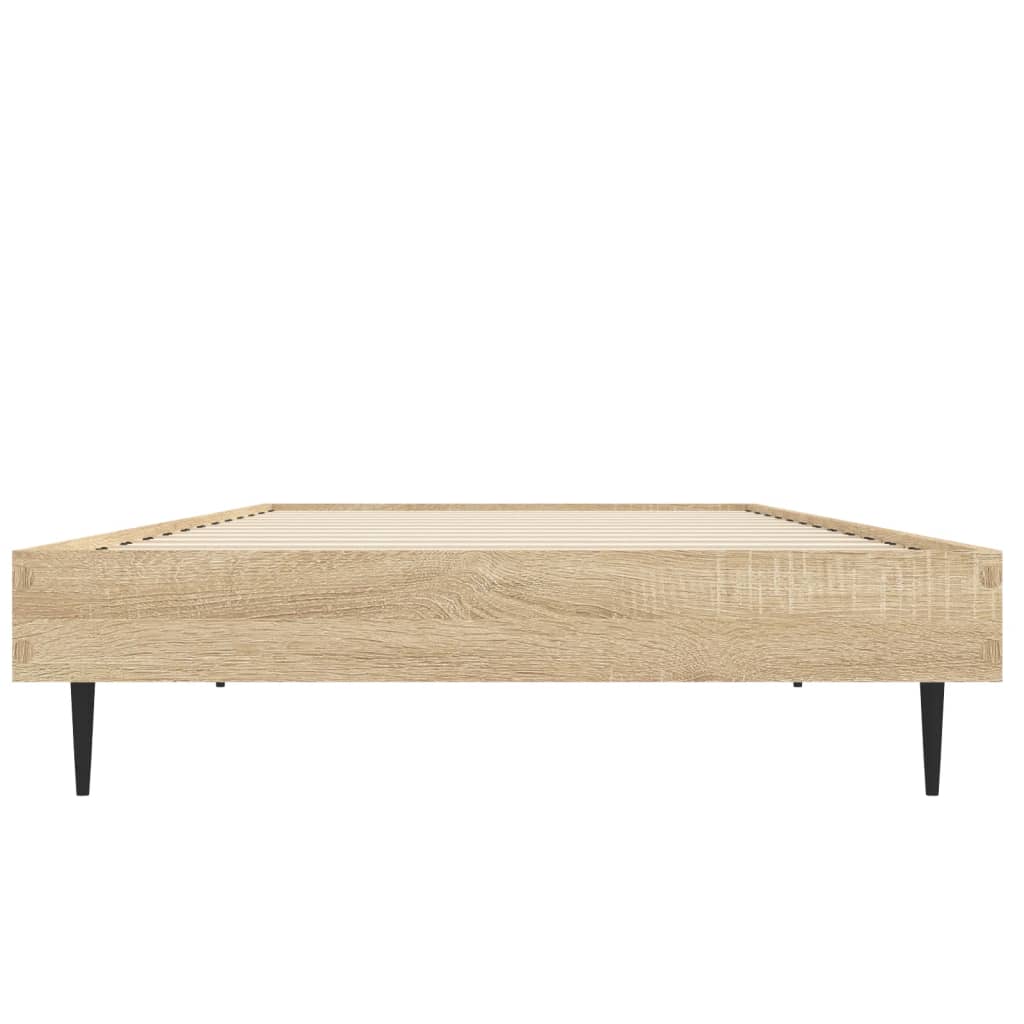 Cadre de lit sans matelas chêne sonoma 75x190 cm