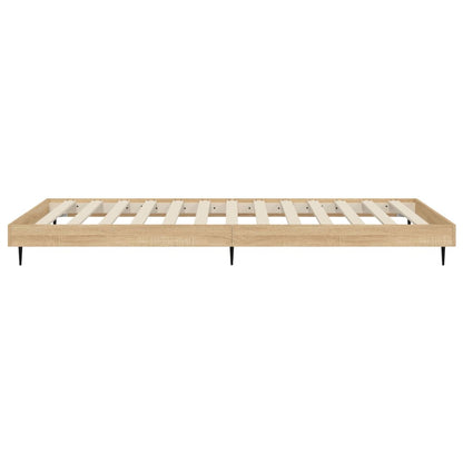 Cadre de lit sans matelas chêne sonoma 75x190 cm