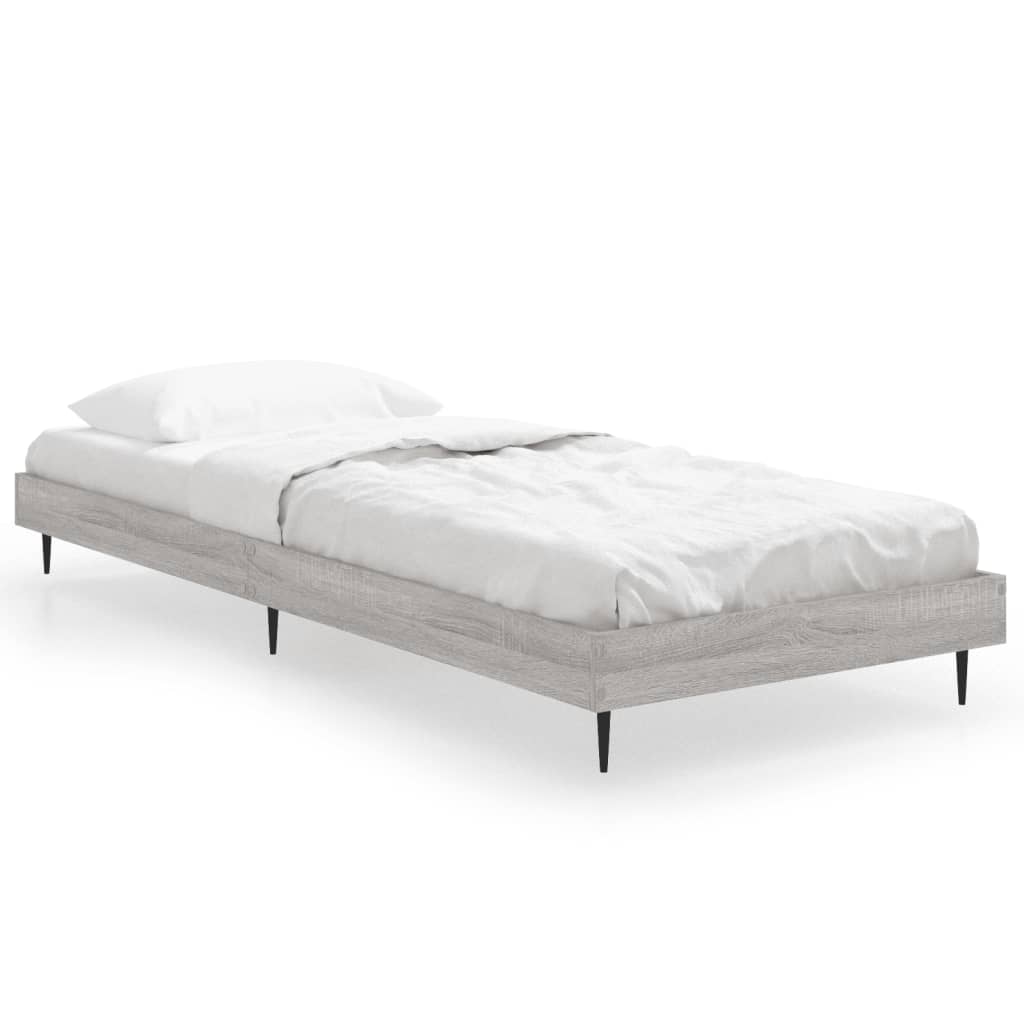 Cadre de lit sans matelas sonoma gris 75x190 cm