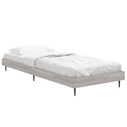 Cadre de lit sans matelas sonoma gris 75x190 cm