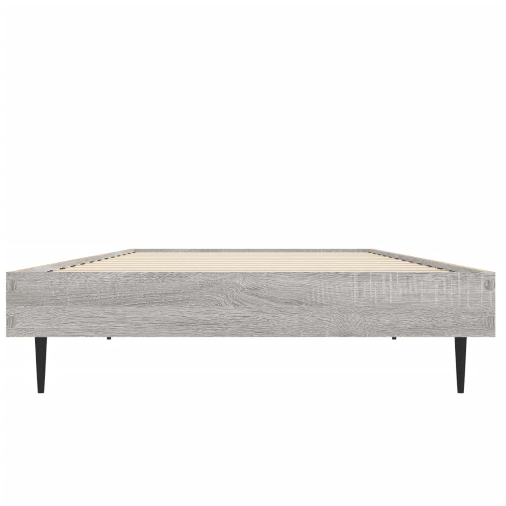 Cadre de lit sans matelas sonoma gris 75x190 cm