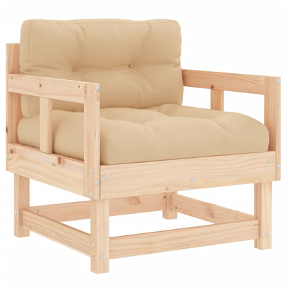 Chaises de jardin avec coussins lot de 2 bois de pin massif