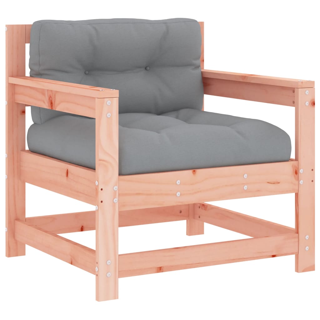 Chaises de jardin avec coussins lot de 2 bois massif douglas