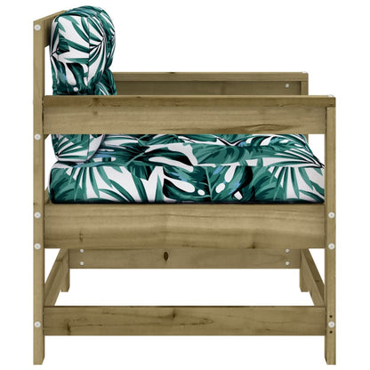 Chaises de jardin avec coussins lot de 2 bois de pin imprégné