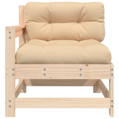 Chaise de jardin avec coussins bois de pin massif