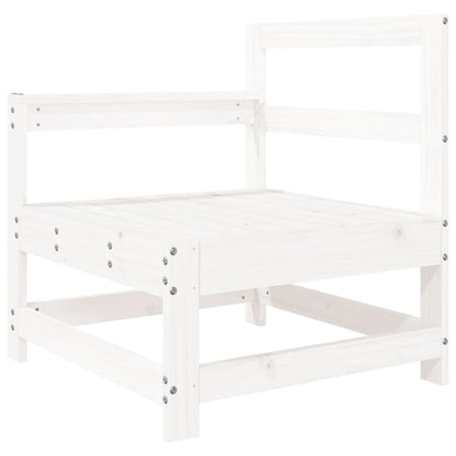 Chaise de jardin avec coussins blanc bois de pin massif