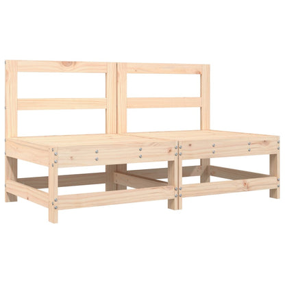 Canapés centraux avec coussins 2 pcs bois de pin massif