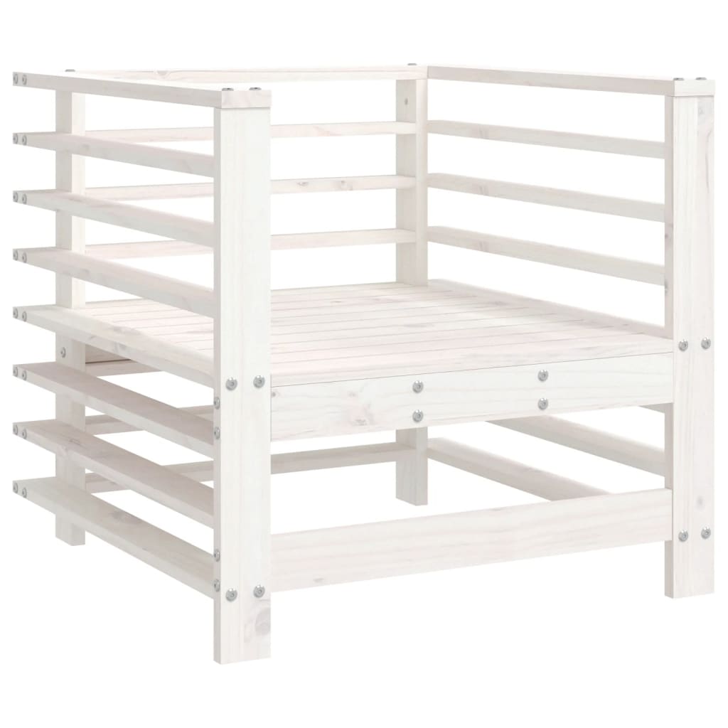 Chaises de jardin et coussins lot de 2 blanc bois de pin massif