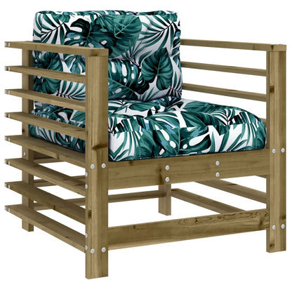 Chaises de jardin avec coussins lot de 2 bois de pin imprégné