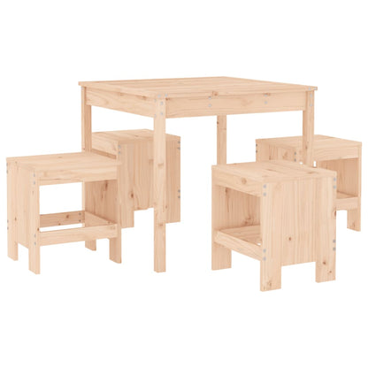 Ensemble à manger de jardin 5pcs bois massif de pin