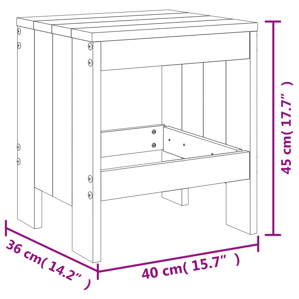 Ensemble à manger de jardin 5pcs bois massif de pin