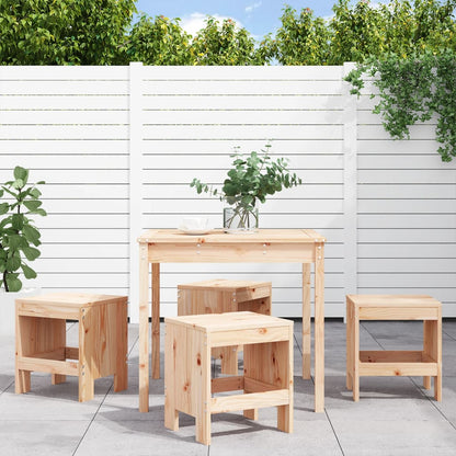 Ensemble à manger de jardin 5pcs bois massif de pin