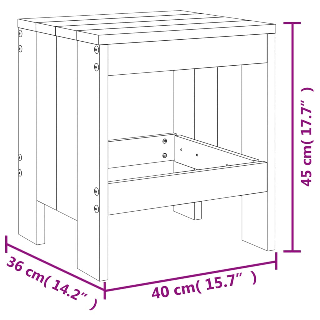 Ensemble à manger de jardin 5pcs bois massif Douglas