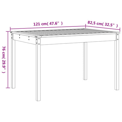 Ensemble à manger de jardin 5pcs bois massif de pin