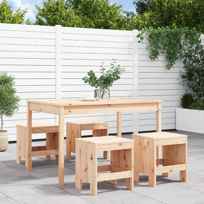 Ensemble à manger de jardin 5pcs bois massif de pin