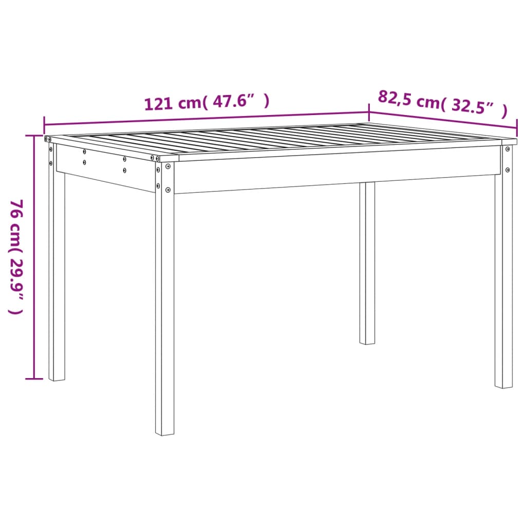 Ensemble à manger de jardin 5pcs gris bois massif de pin