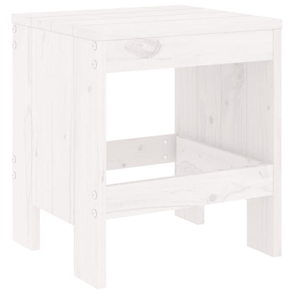 Ensemble à manger de jardin 13 pcs blanc bois de pin massif