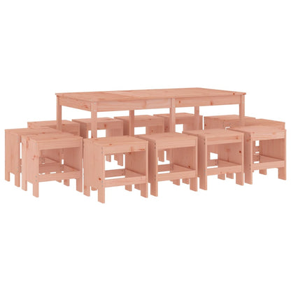 Ensemble à manger de jardin 13 pcs bois massif de Douglas