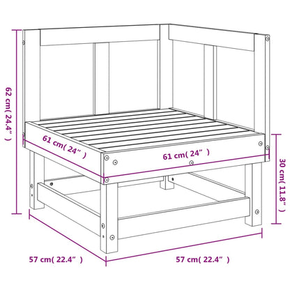 Canapé d'angle de jardin bois massif douglas