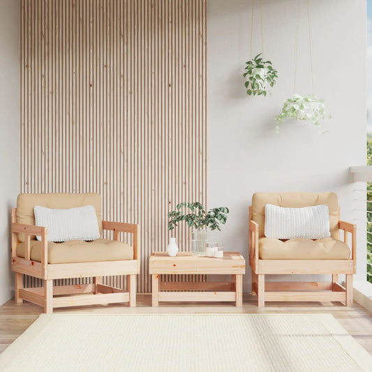 Chaises de jardin lot de 2 bois massif de pin