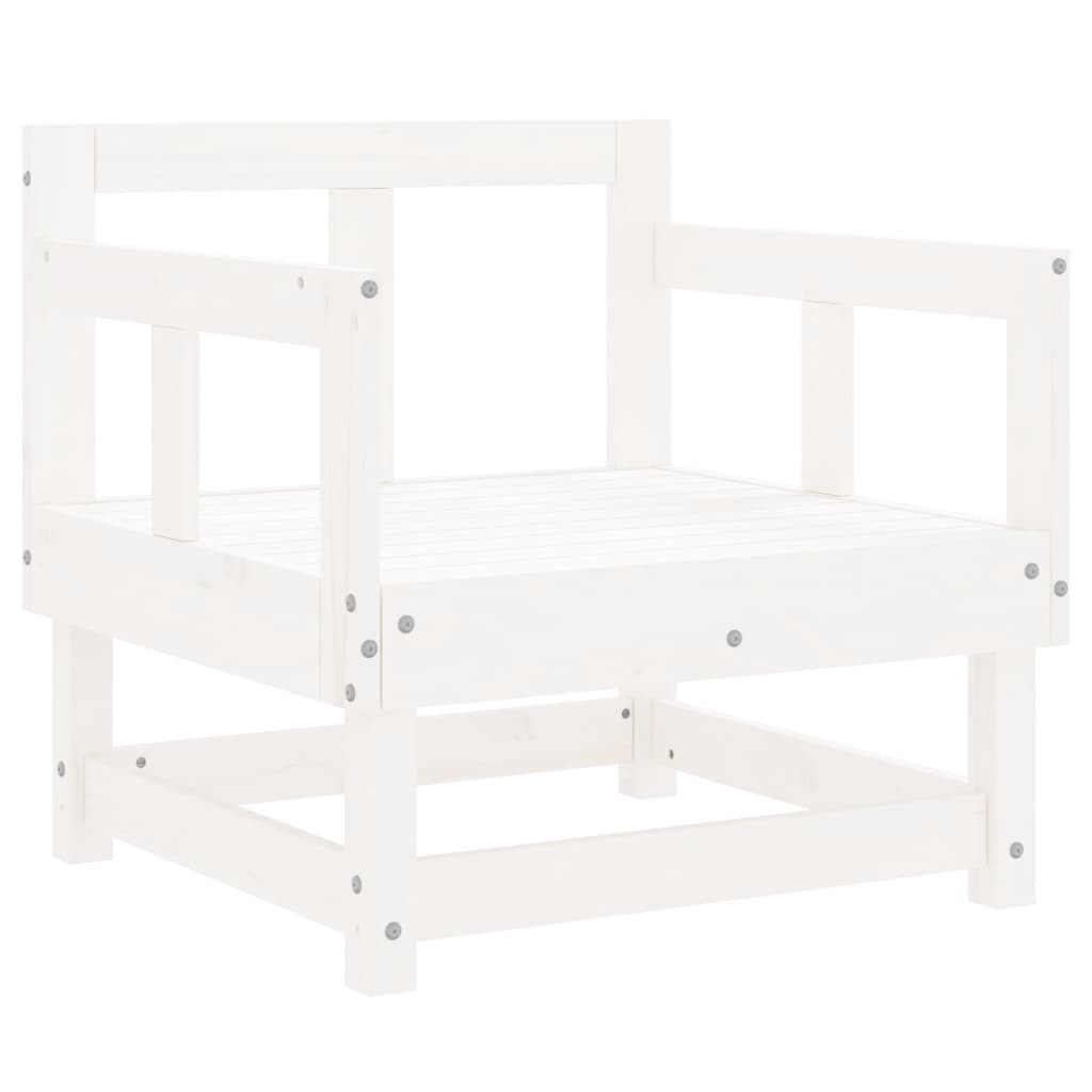 Chaises de jardin lot de 2 blanc bois massif de pin