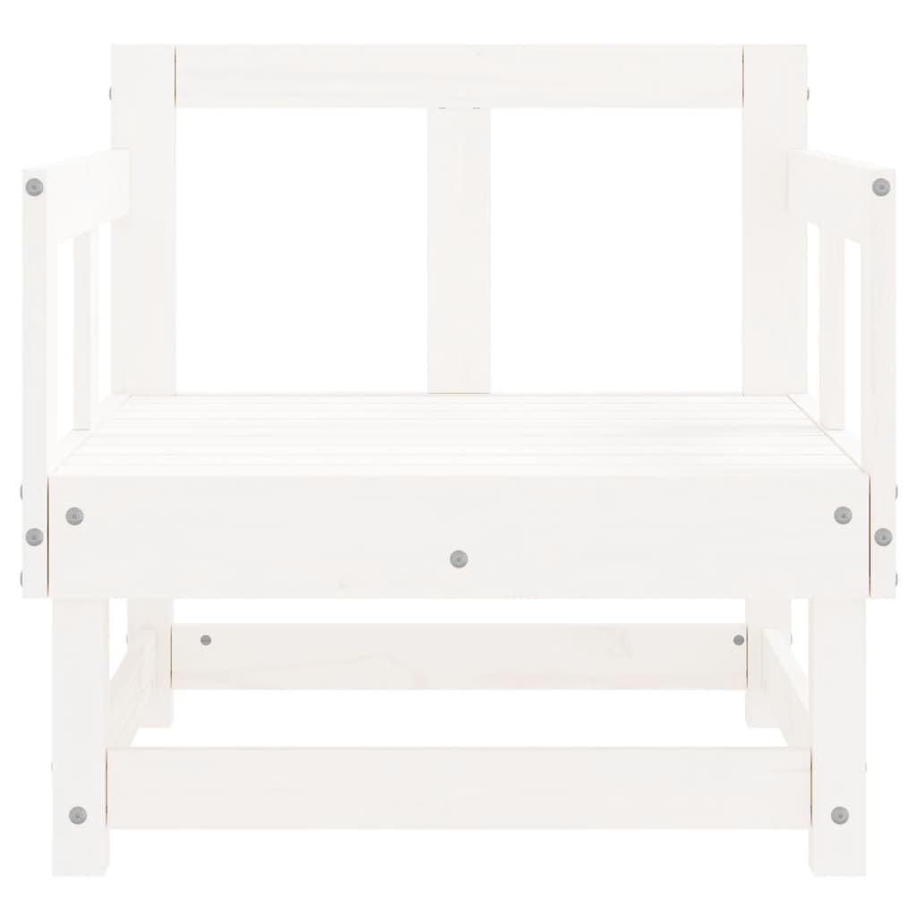 Chaises de jardin lot de 2 blanc bois massif de pin