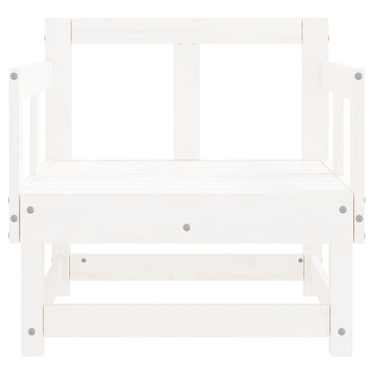 Chaises de jardin lot de 2 blanc bois massif de pin