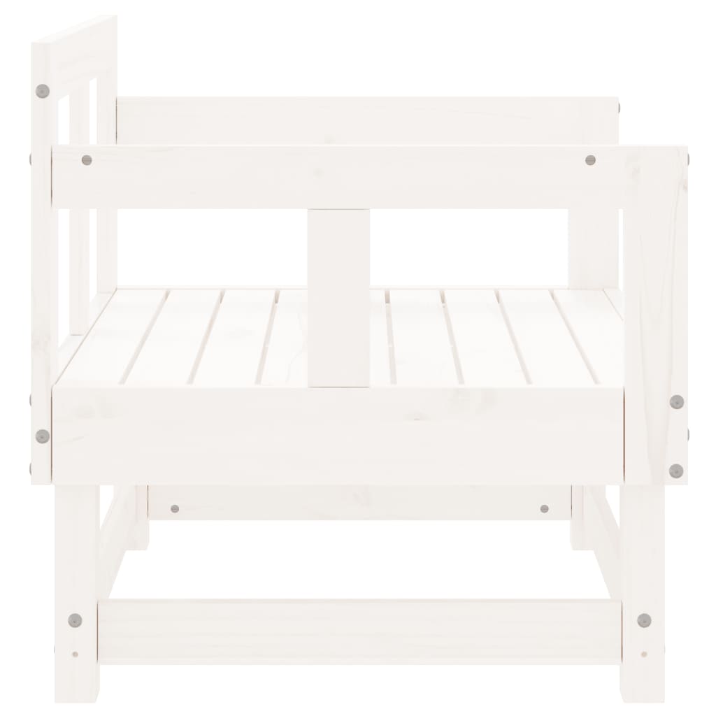 Chaises de jardin lot de 2 blanc bois massif de pin