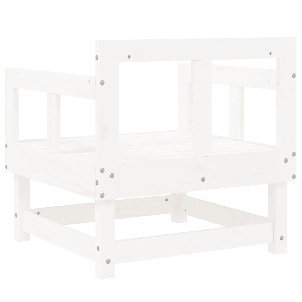 Chaises de jardin lot de 2 blanc bois massif de pin