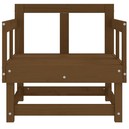 Chaises de jardin lot de 2 marron miel bois massif de pin