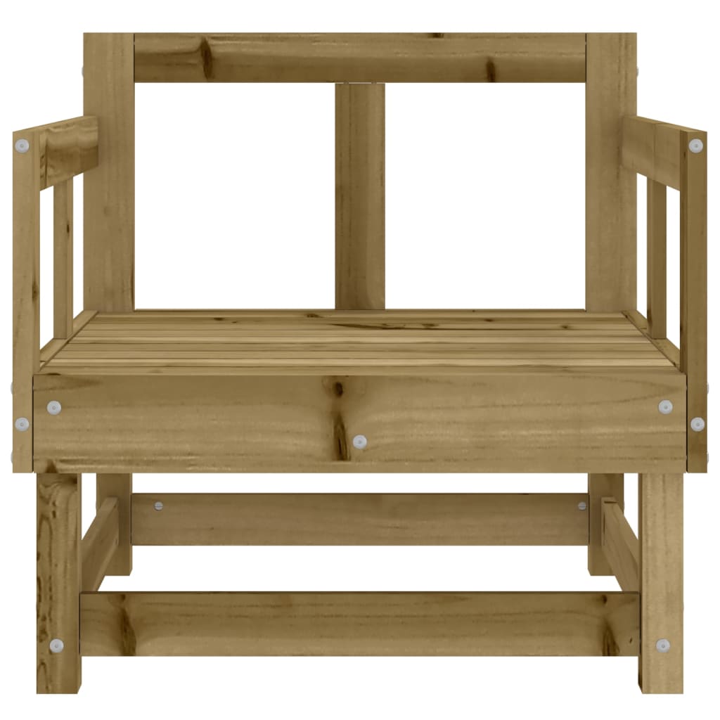 Chaises de jardin lot de 2 bois de pin imprégné