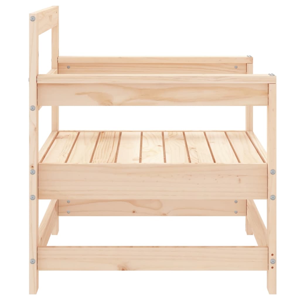 Chaises de jardin lot de 2 bois massif de pin