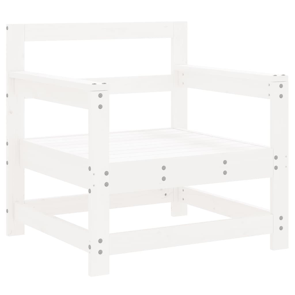 Chaises de jardin lot de 2 blanc bois massif de pin