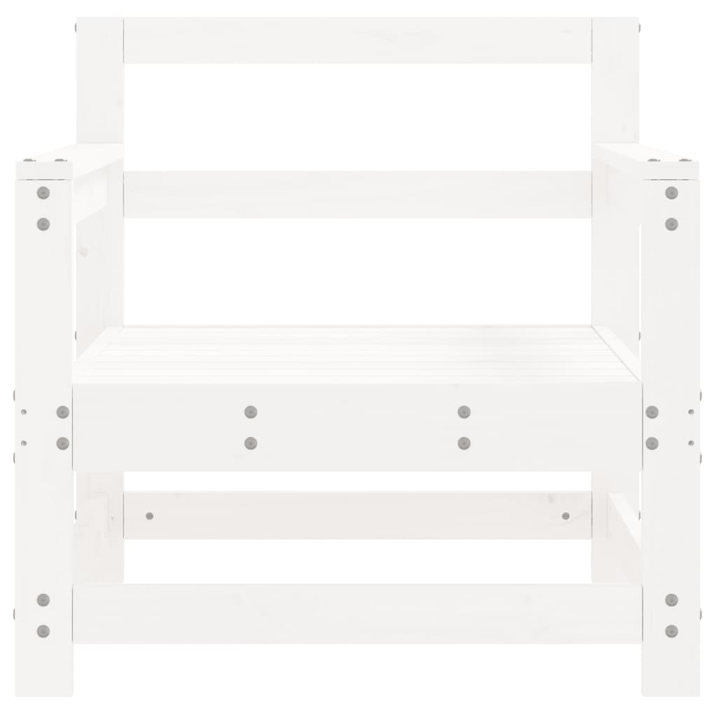 Chaises de jardin lot de 2 blanc bois massif de pin