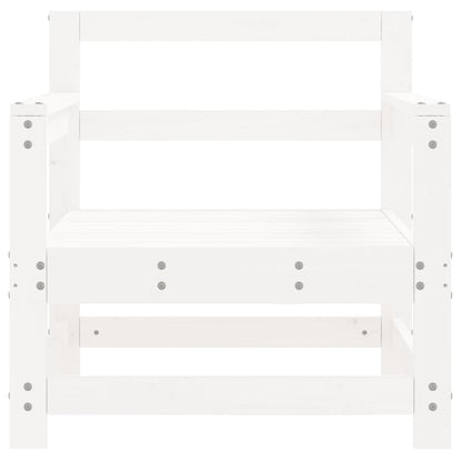 Chaises de jardin lot de 2 blanc bois massif de pin