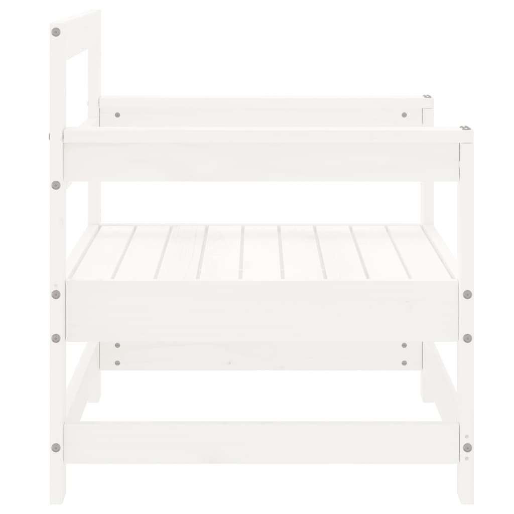 Chaises de jardin lot de 2 blanc bois massif de pin