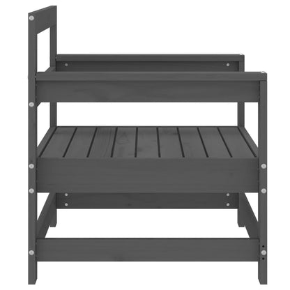 Chaises de jardin lot de 2 gris bois massif de pin