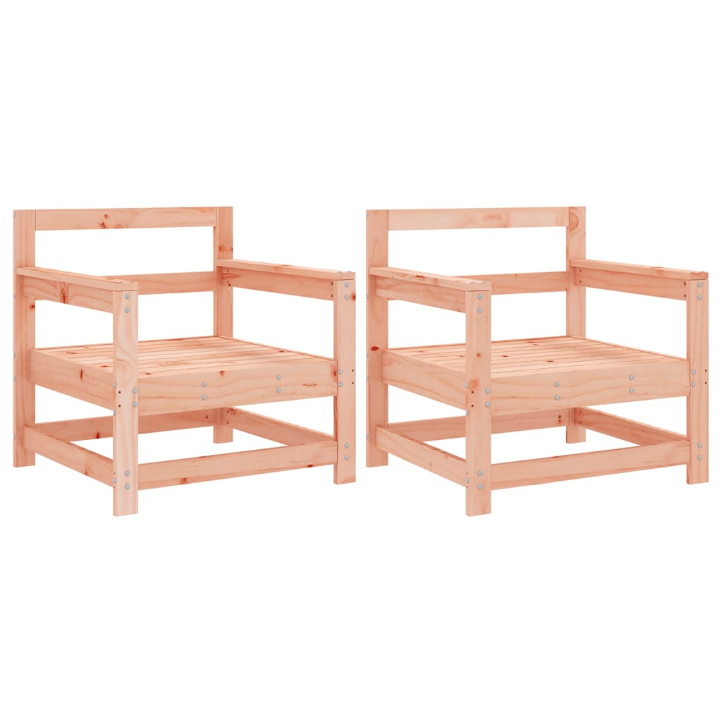 Chaises de jardin lot de 2 cm bois massif douglas