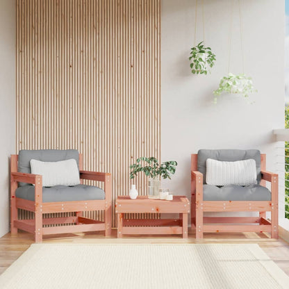 Chaises de jardin lot de 2 cm bois massif douglas