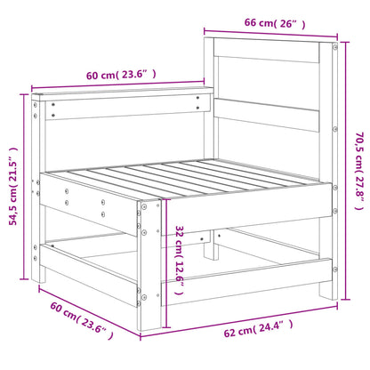 Canapé d'angle de jardin bois de pin imprégné