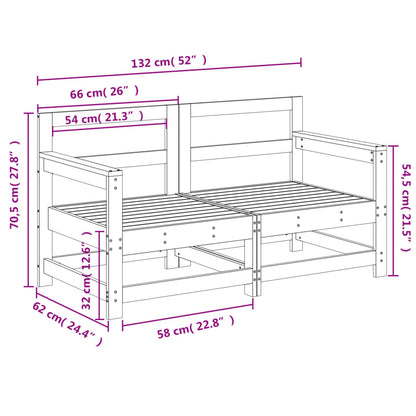 Canapés d'angle de jardin 2 pcs bois de pin imprégné