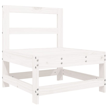 Canapés centraux de jardin 2 pcs blanc bois de pin massif