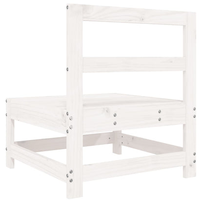 Canapés centraux de jardin 2 pcs blanc bois de pin massif