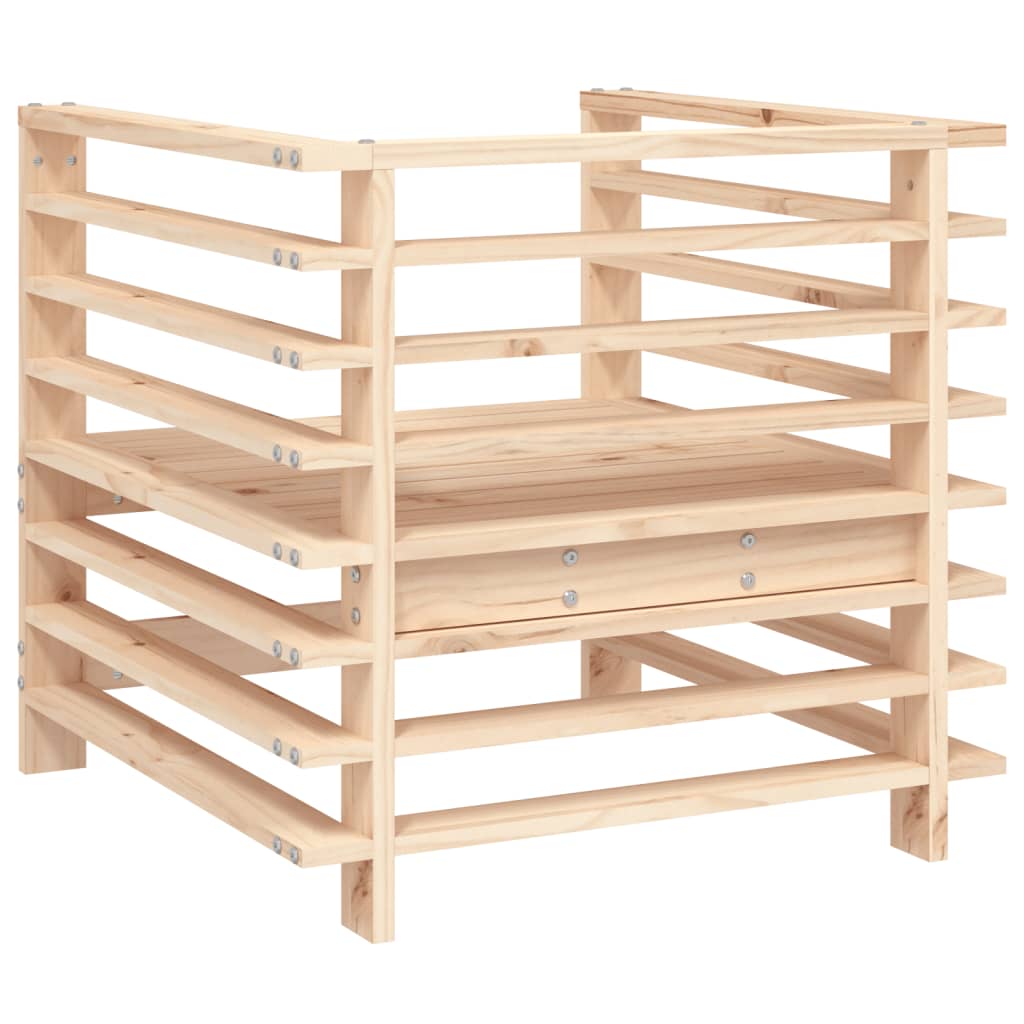 Chaises de jardin lot de 2 bois massif de pin