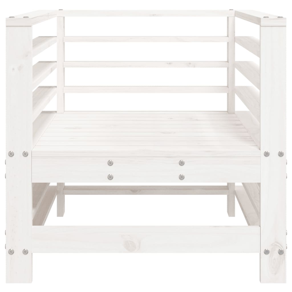 Chaises de jardin lot de 2 blanc bois massif de pin