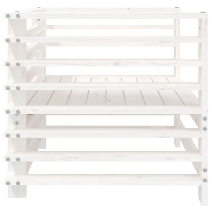 Chaises de jardin lot de 2 blanc bois massif de pin