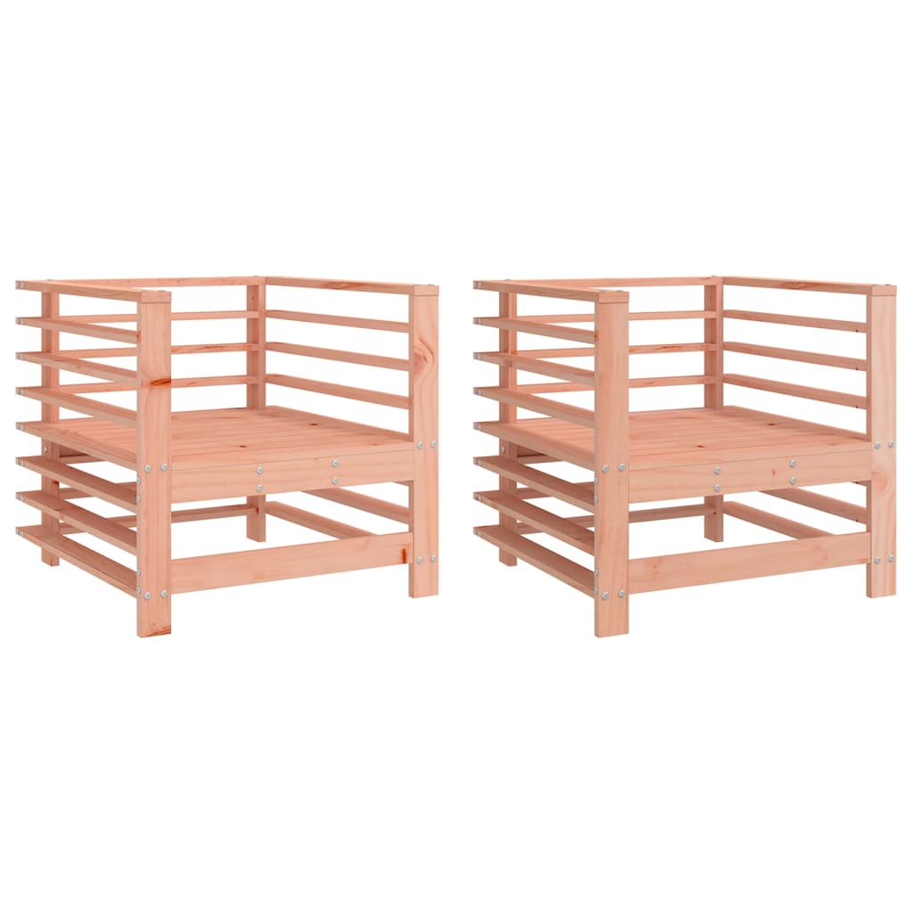 Chaises de jardin lot de 2 cm bois massif douglas